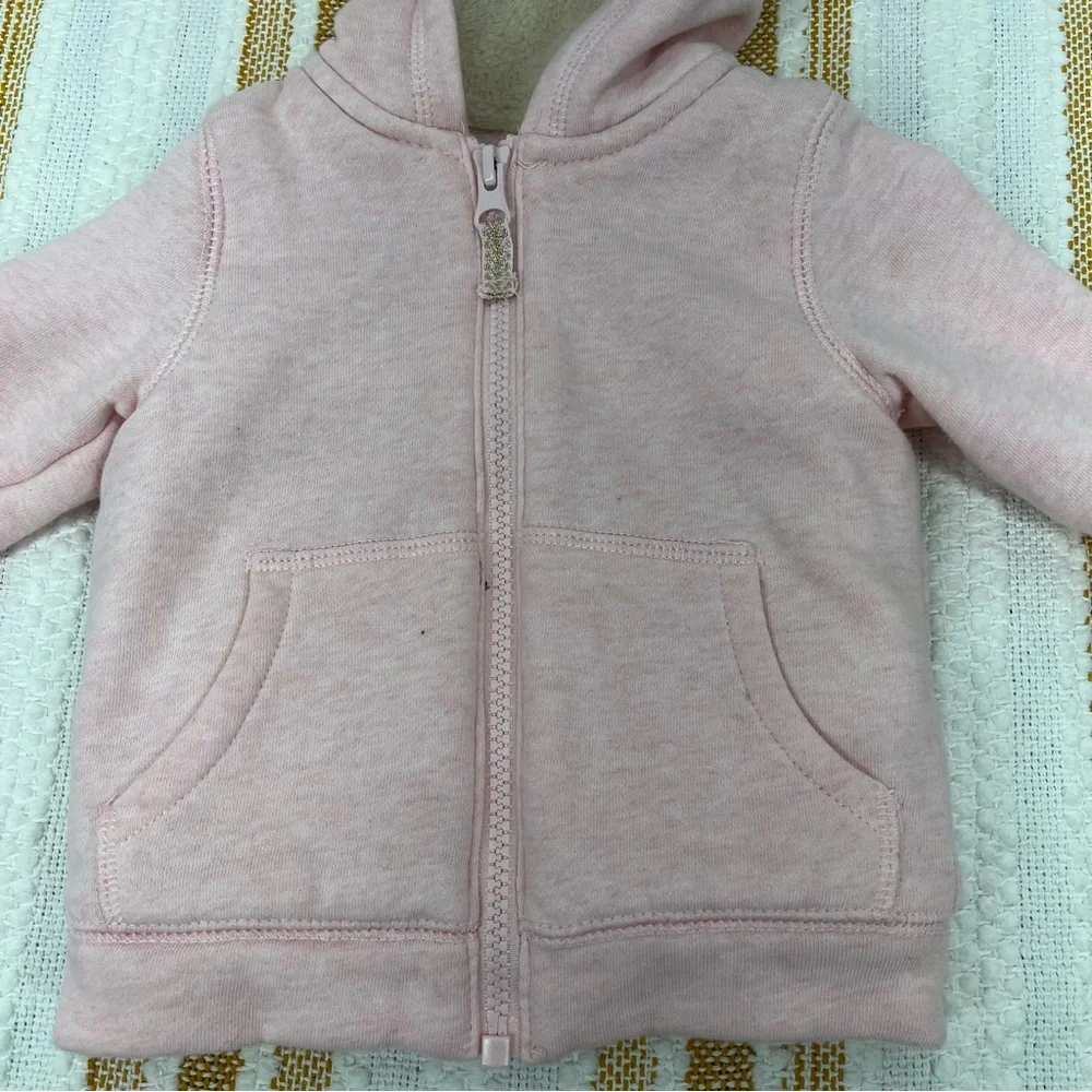 Baby Girls Zip-Up Fleece Hoodie 12M Heather Carters‎